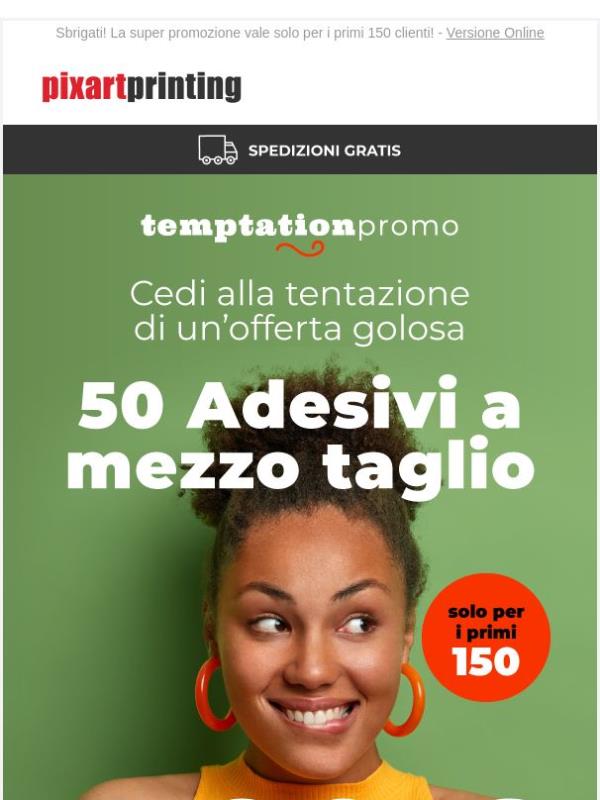 50 Adesivi a mezzo taglio a soli 4,90 €: un'offerta da non crederci!