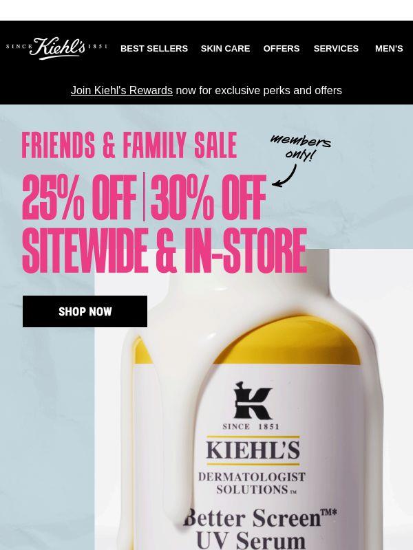 Unlock 30% OFF When You Join Kiehl's Rewards ✨