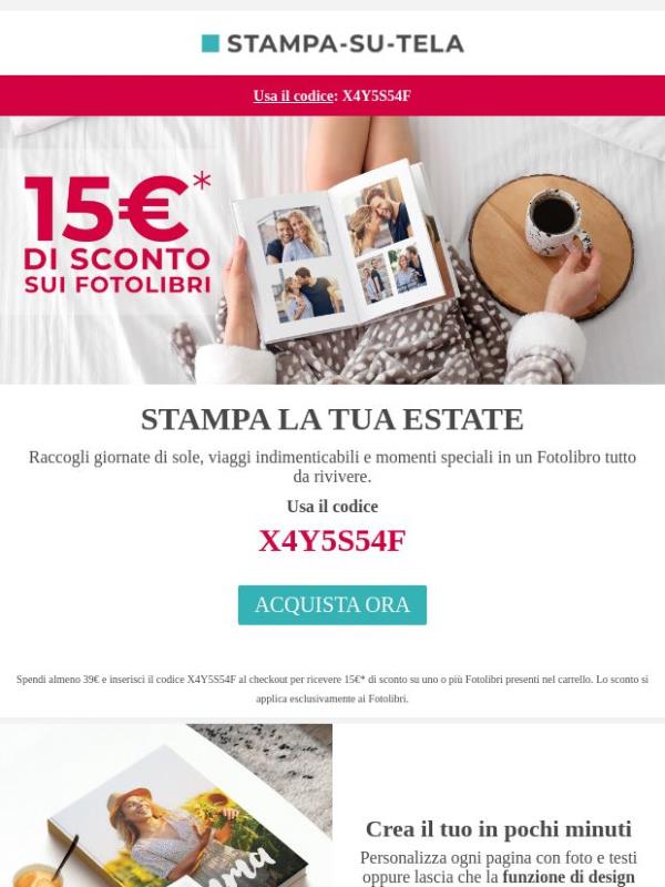Usa il codice X4Y5S54F e risparmia 15€