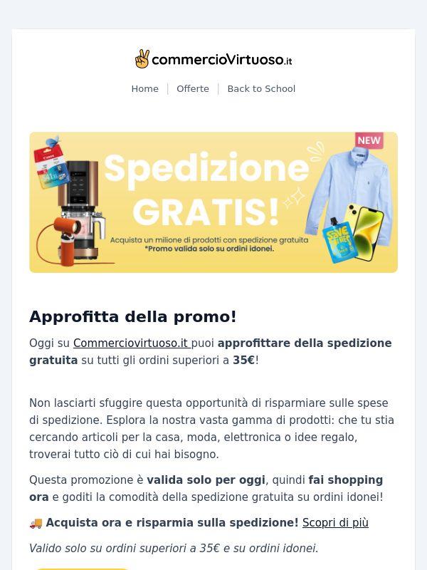 Spedizione gratuita su ordini idonei!