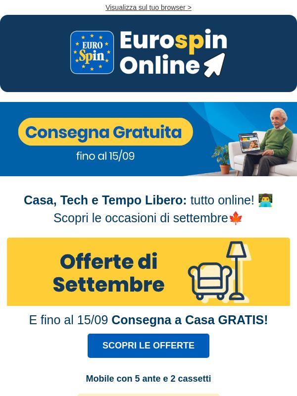 🍂Offerte di settembre: Divano Letto a 139,99€, Asciugatrice 8 kg Akai a 269,99€...