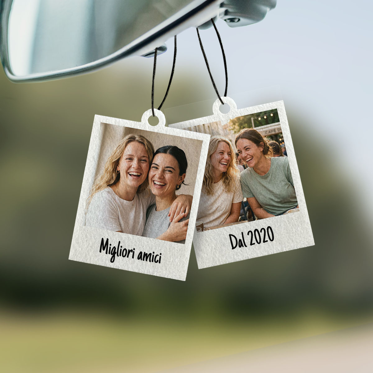 Image of Profumatore Auto Personalizzato con Foto – Set 2 Pezzi