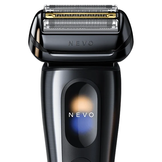 Primo piano del rasoio elettrico Braun NEVO