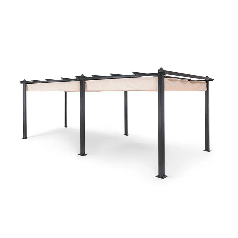 Pantheon 3x6m Pergola Nera/Crema