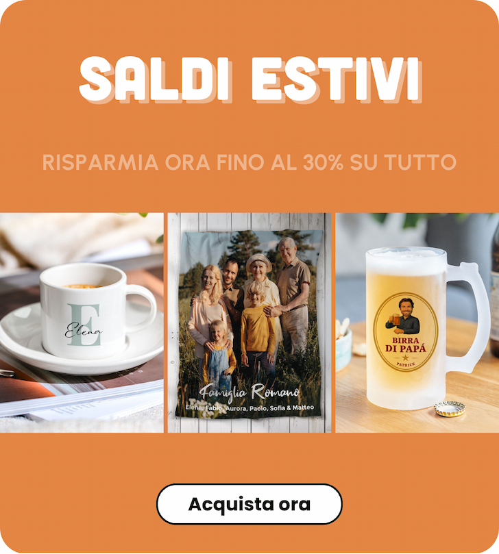 Banner Saldi Estivi, fino al 30% su tutti i prodotti