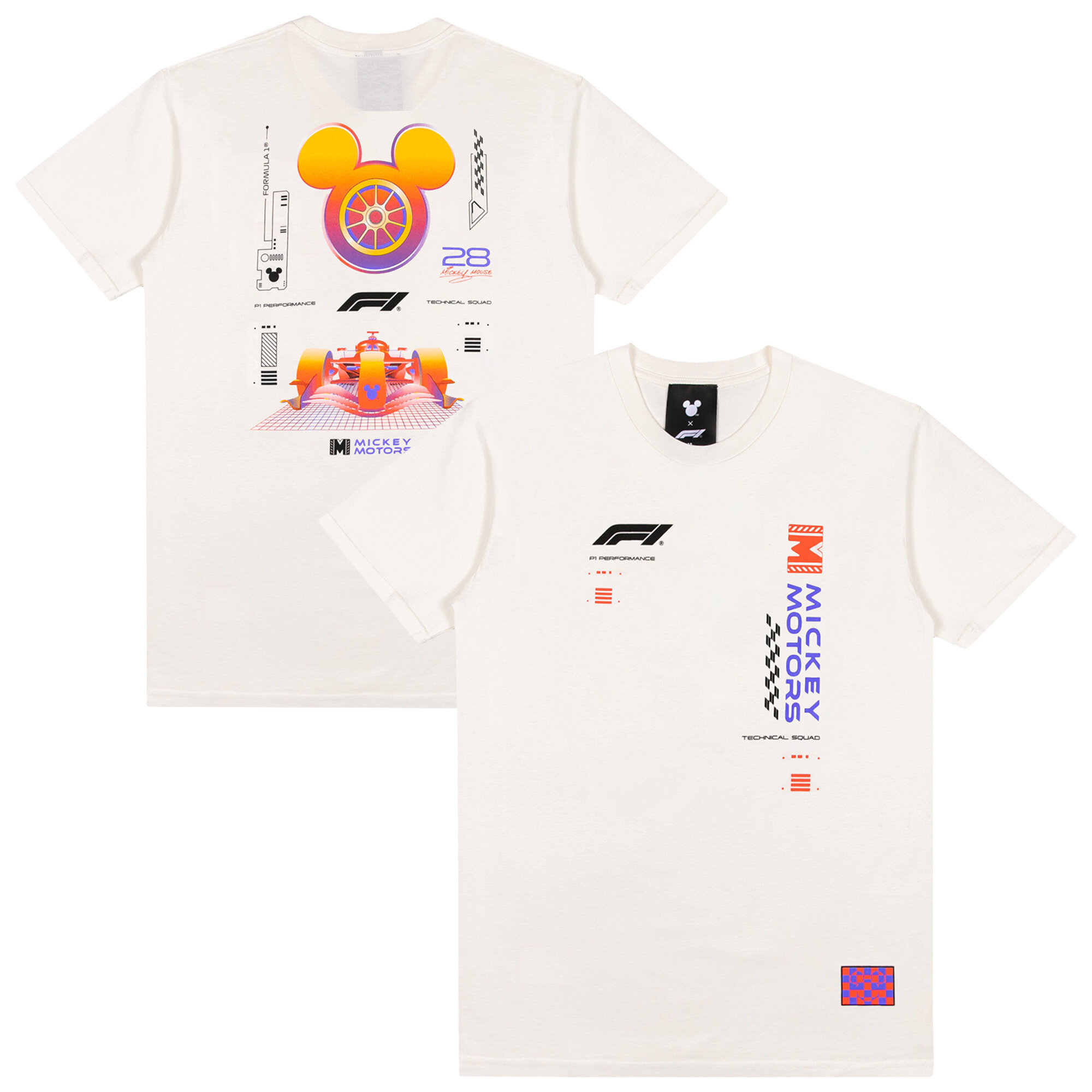 Maglietta Formula 1 X Disney Mickey Glow - Avorio
