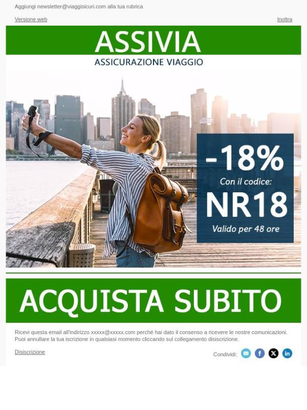 Il weekend inizia con il -18% su tutte le polizze!