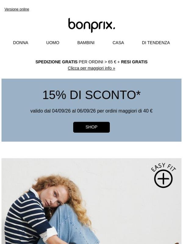 È ora di shopping: 15% di sconto su TUTTO 🌟