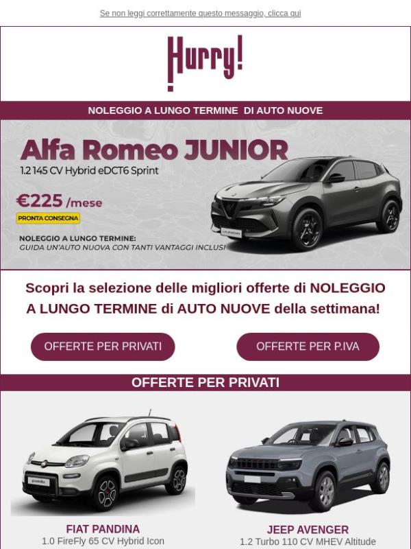🚘HURRY! Noleggio | Le MIGLIORI OFFERTE della settimana 🚘 Scopri tutte le auto a noleggio a prezzi scontati!
