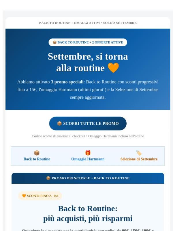 Back to Routine: più acquisti, più risparmi
