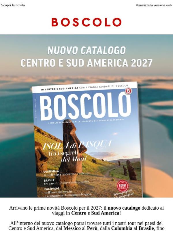 È arrivato il nuovo catalogo Centro e Sud America 2027