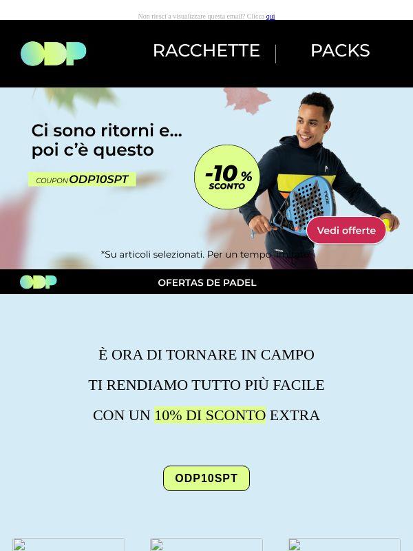 -10% per il tuo ritorno al padel! 🎾💰
