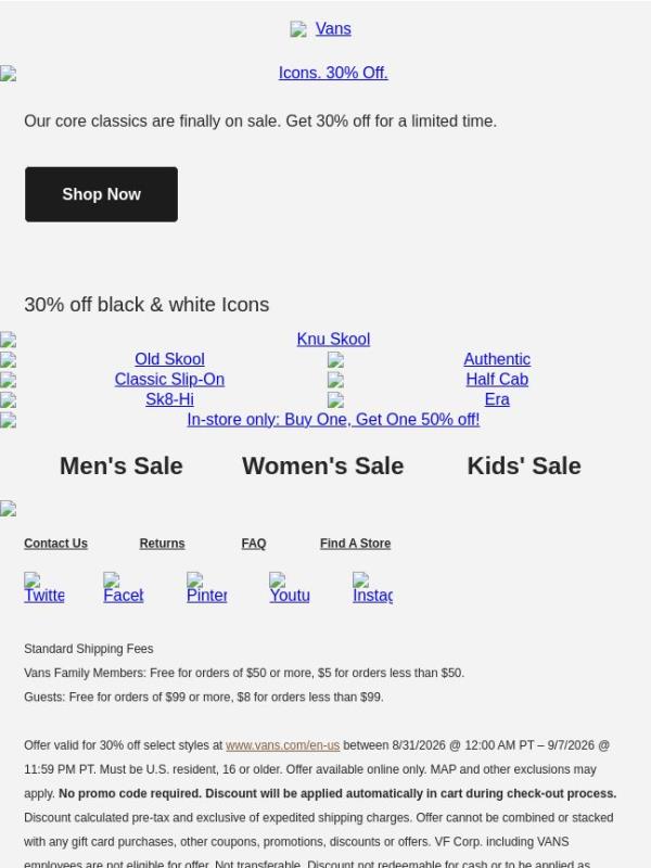 Icons. 30% Off. This rarely happens.