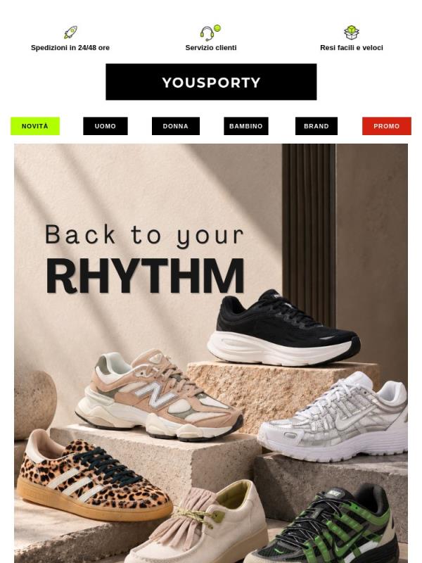 BACK TO YOUR RHYTHM👟 Nuova stagione. Nuovi ritmi. Stesso stile.