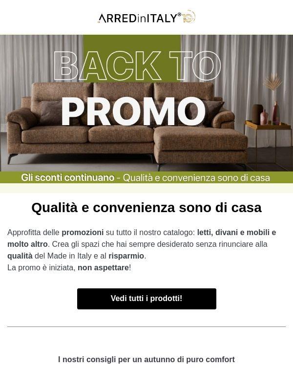 BACK TO PROMO: Qualità Made in Italy a prezzi speciali
