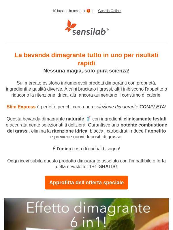 Bevanda dimagrante ad azione completa🍹