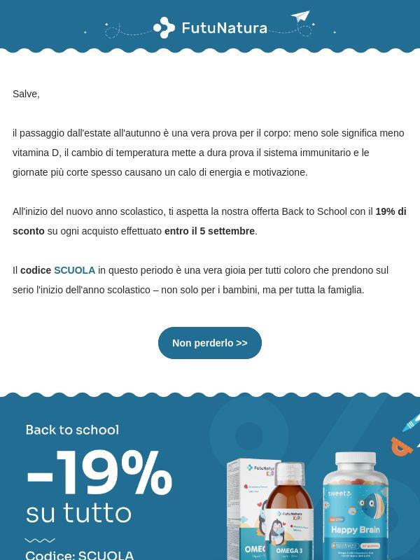 Continua il -19% per l’inizio della scuola ✏️