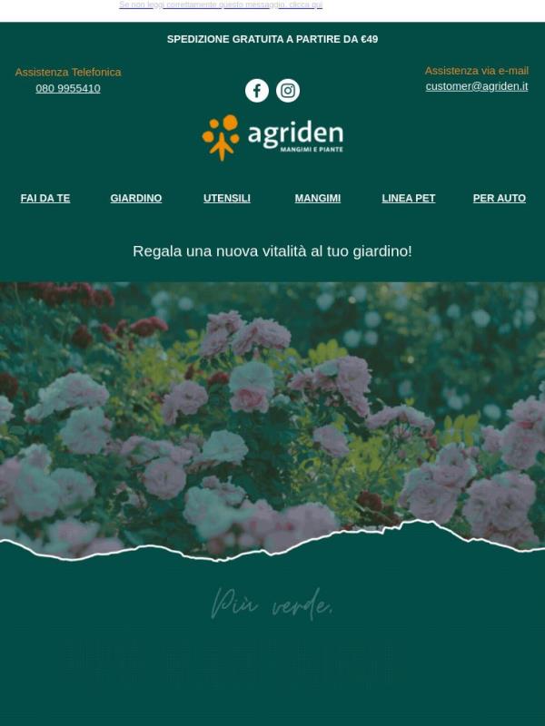 Dai nuova energia ai tuoi spazi verdi: scopri la promo Agriden! 💚