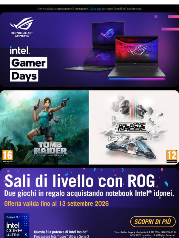 pu3a8, sono arrivati gli Intel Gamer Days!