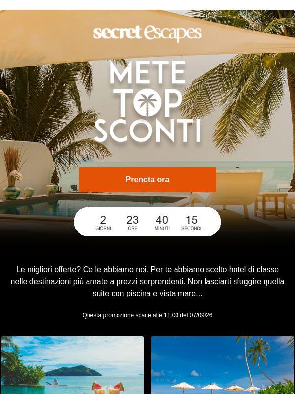 Fino al 53% di sconto: Saldi sulle mete top