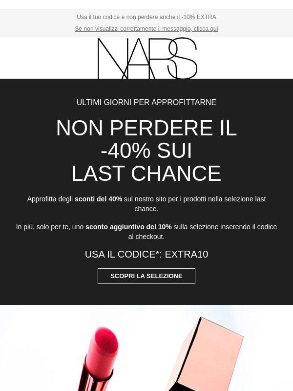 Ancora per poco, approfitta del -40% sui last chance