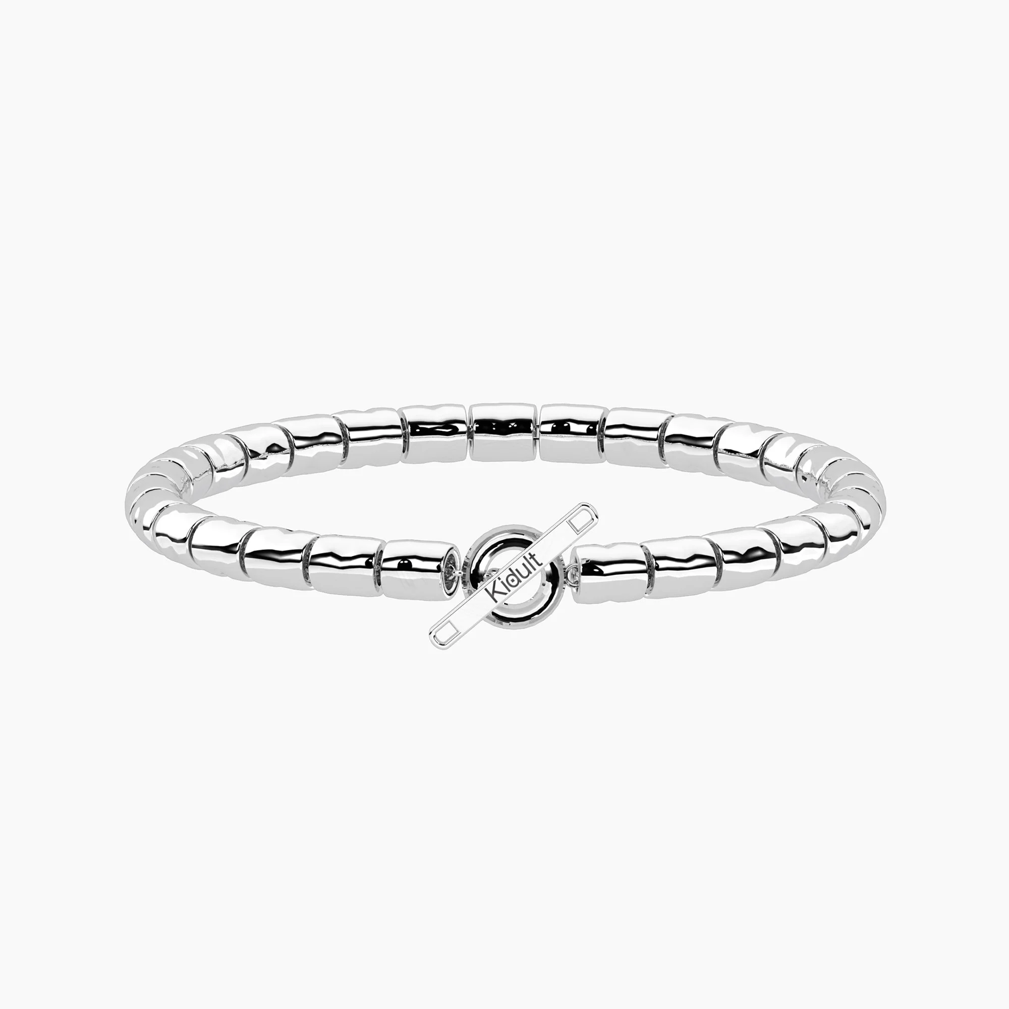 Image of Bracciale componibile in acciaio PEPITE