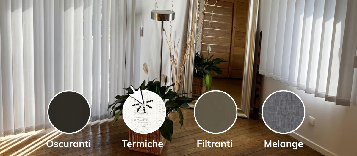 Tessuti per tende a lamelle verticali