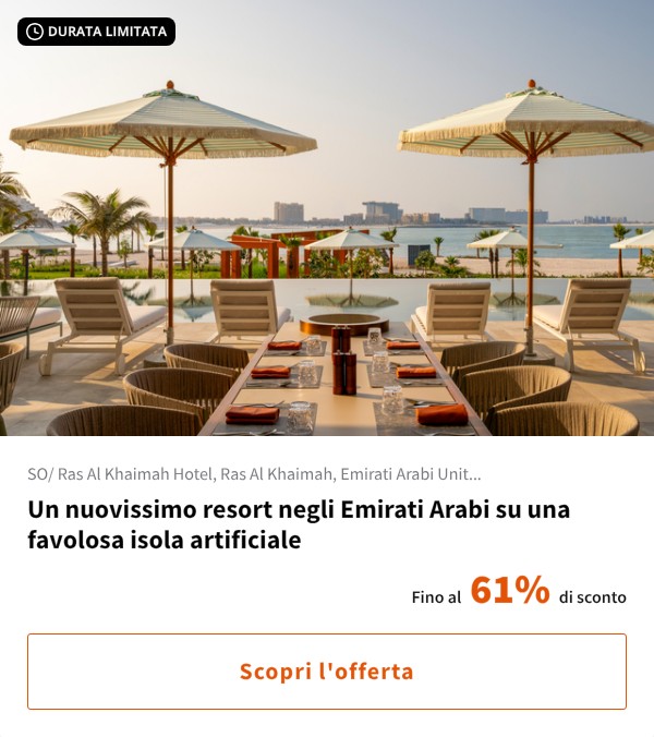 Un nuovissimo resort negli Emirati Arabi su una favolosa isola artificiale