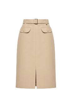 Polo in cotone con logo in gros-grain