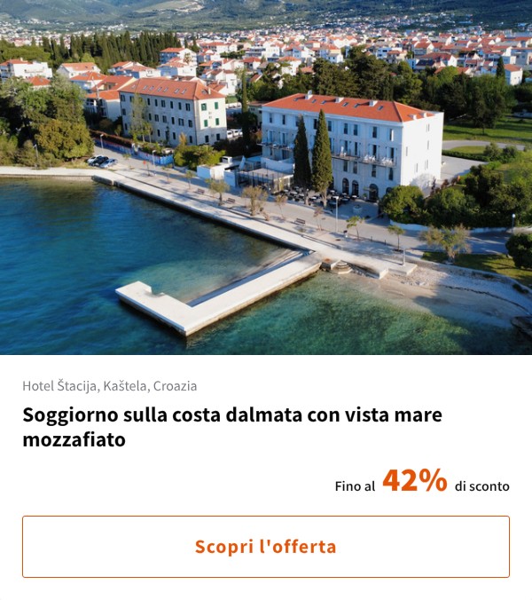 Soggiorno sulla costa dalmata con vista mare mozzafiato