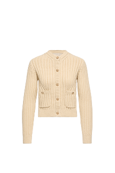 Cardigan imbottito in cotone