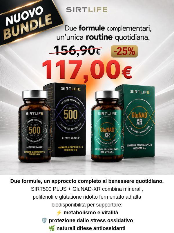 ✨ NUOVO BUNDLE SIRT500 PLUS + GLUTATIONE
