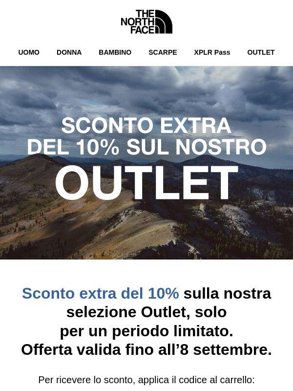 Extra 10% sull’Outlet. Solo 4 giorni per approfittarne!