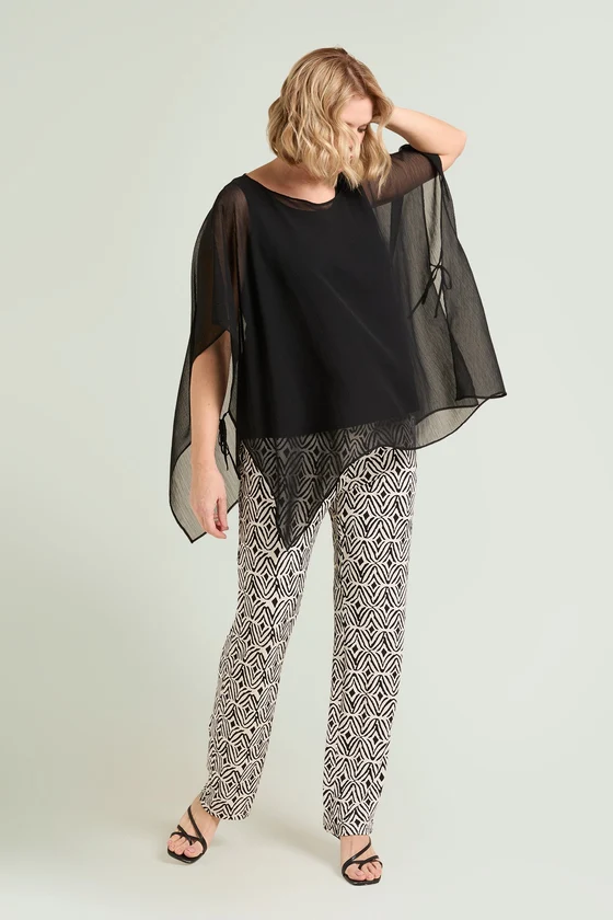 PANTALONI PULL-ON STAMPATI IN JERSEY PIQUET