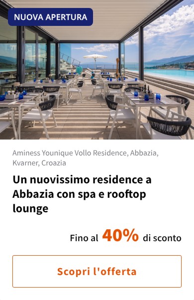 Un nuovissimo residence a Abbazia con spa e rooftop lounge