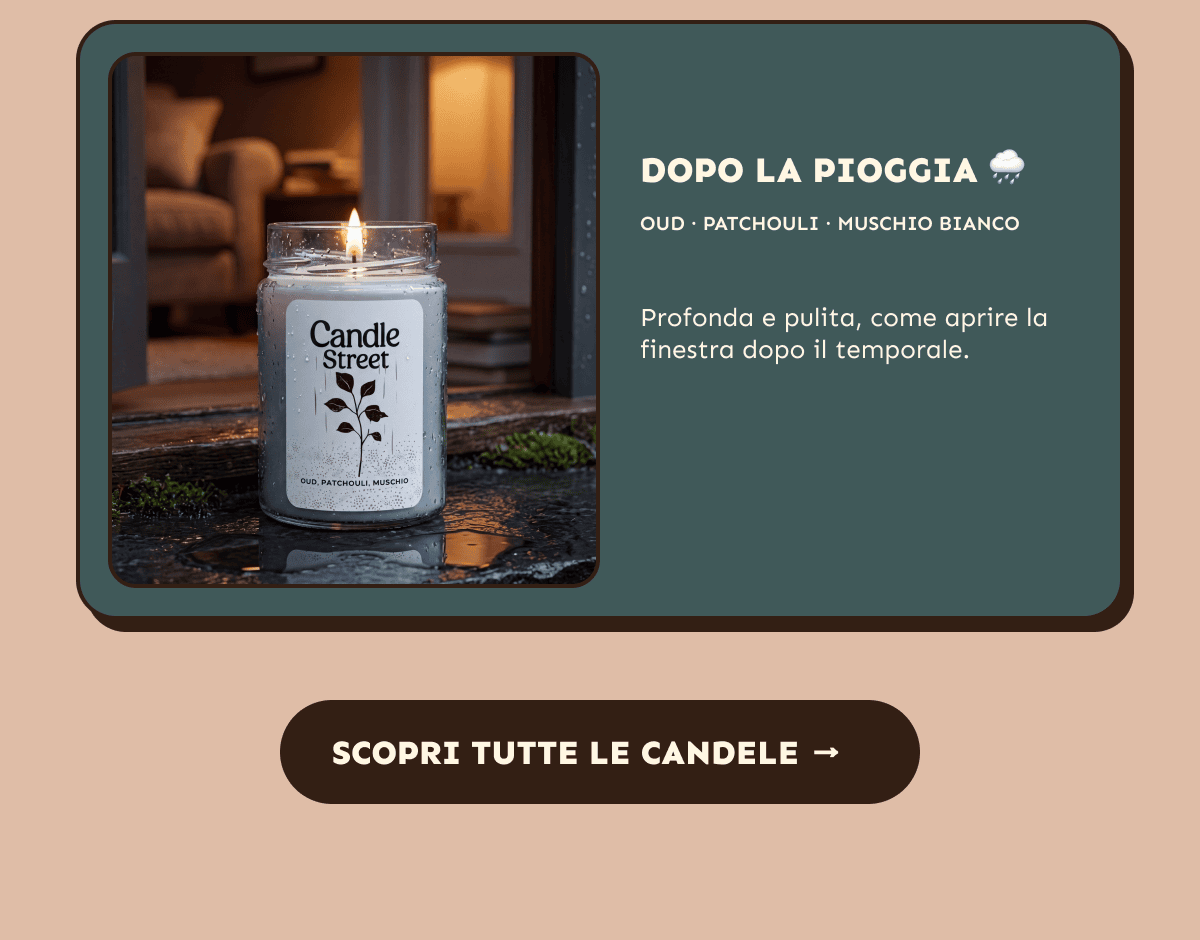 Dopo la pioggia: scopri tutte le candele