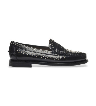 Mocassini in pelle nera Dan Studs