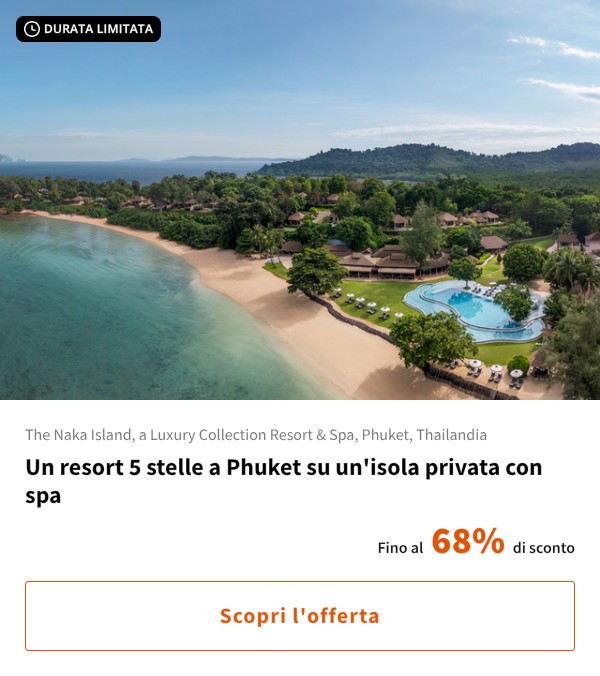 Un resort 5 stelle a Phuket su un'isola privata con spa