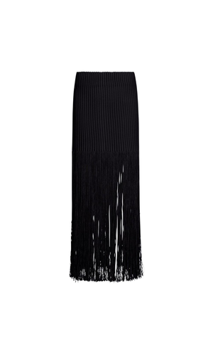 Fringed long skirt