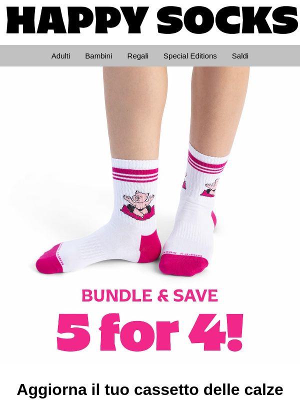 Ottieni 5 al prezzo di 4 🧦