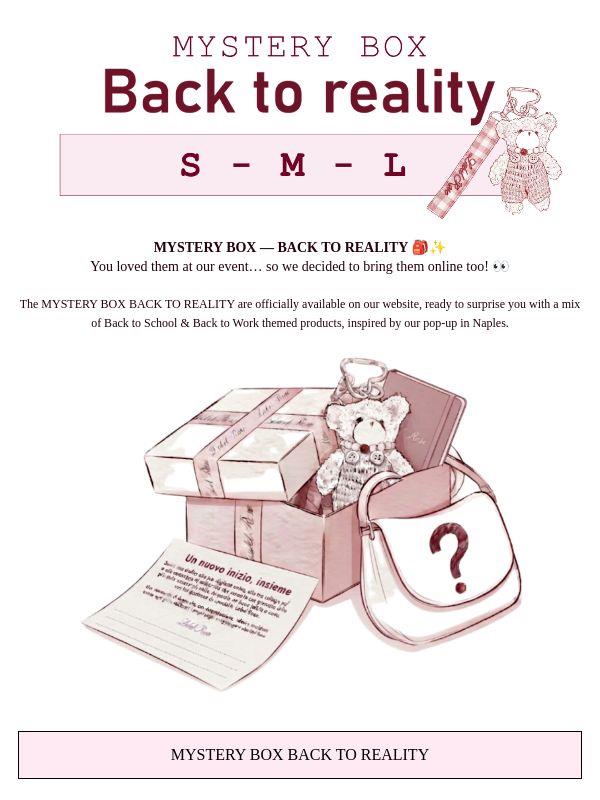 🎒 The MYSTERY BOX BACK TO REALITY is here 👀