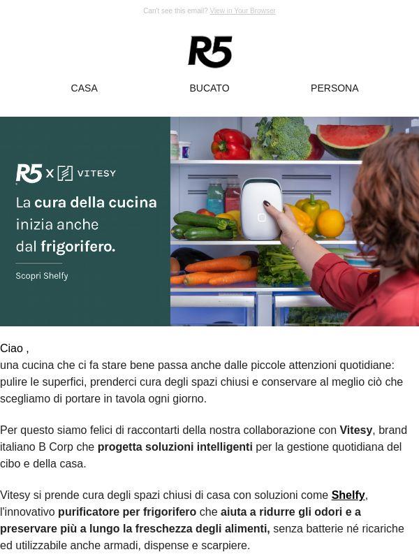 R5 Living x Vitesy: una cucina più pulita, ogni giorno 🌿