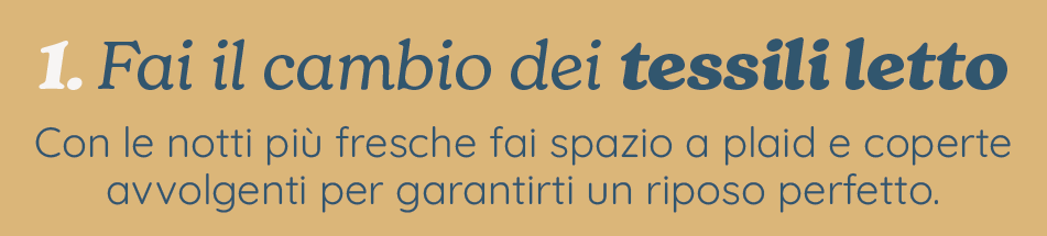 Fai il cambio dei tessili letto