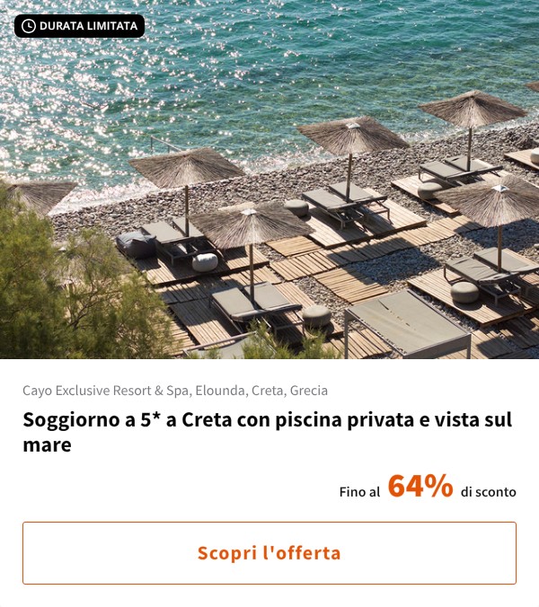 Soggiorno a 5* a Creta con piscina privata e vista sul mare