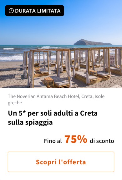 Un 5* per soli adulti a Creta sulla spiaggia