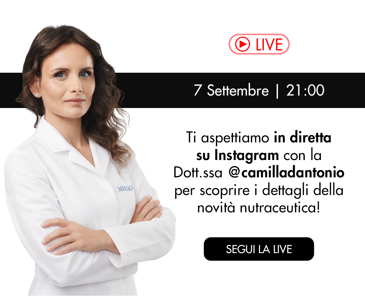 segui la live su instagram della Dott.ssa Camilla D'Antonio il 7 settembre alle 21