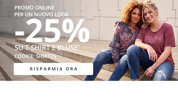 25% su camicie e bluse! Codice: SHIRT25
