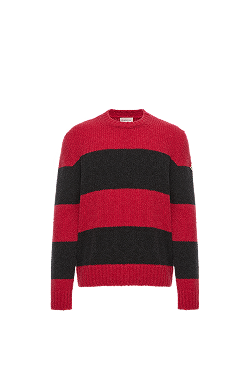 Maglione in misto lana bouclé a righe