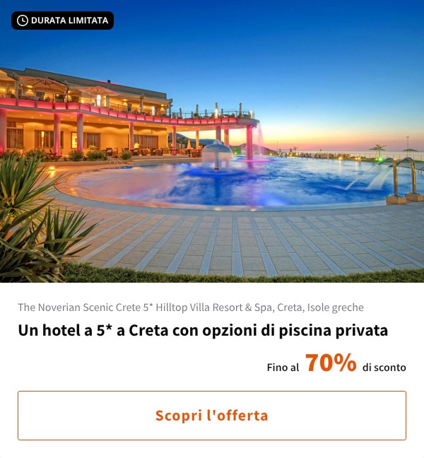 Un hotel a 5* a Creta con opzioni di piscina privata