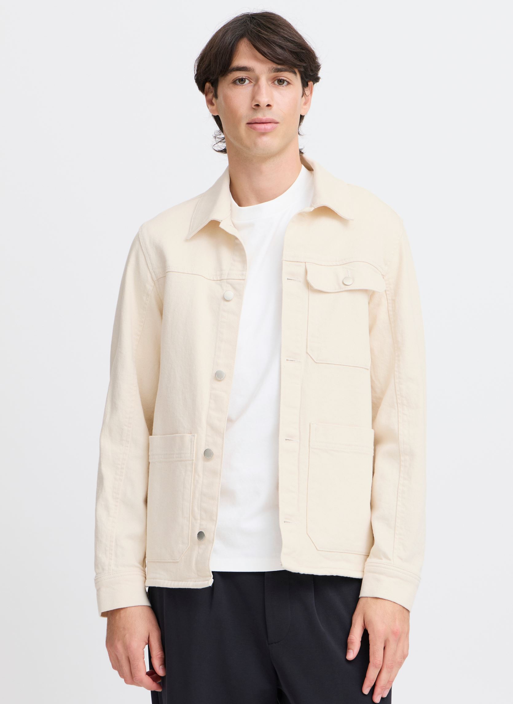 Casual Friday Vestes en jean CFWILL 0187 denim work wear jacket homme blanc